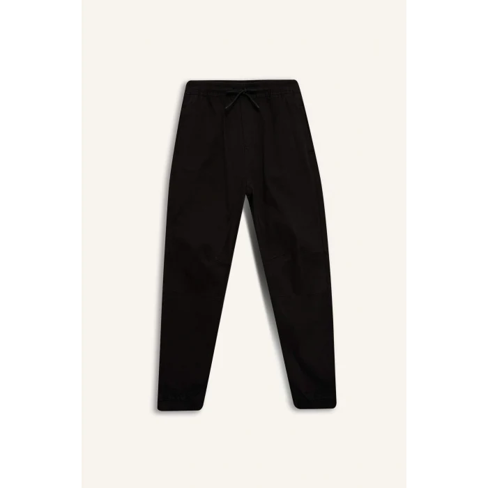 Defacto B6713 Siyah Erkek Çocuk Jogger Fit Jogger Paça Gabardin Pantolon