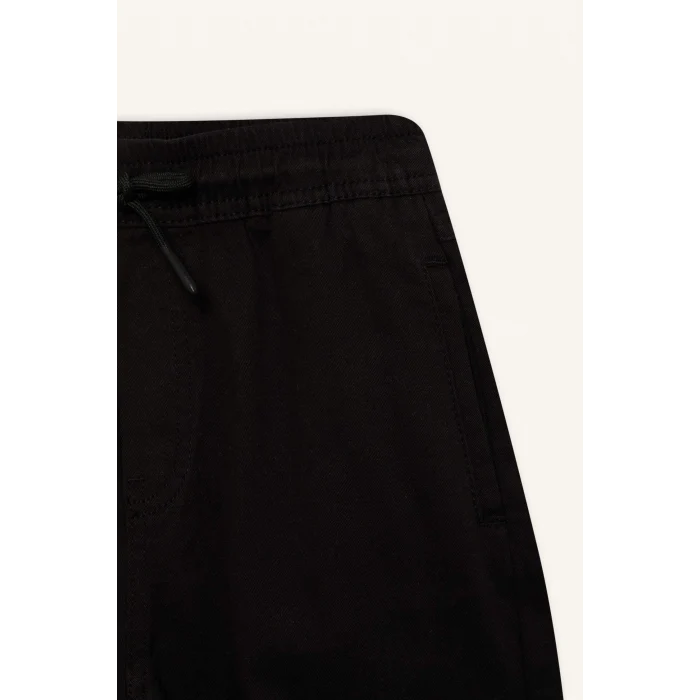 Defacto B6713 Siyah Erkek Çocuk Jogger Fit Jogger Paça Gabardin Pantolon