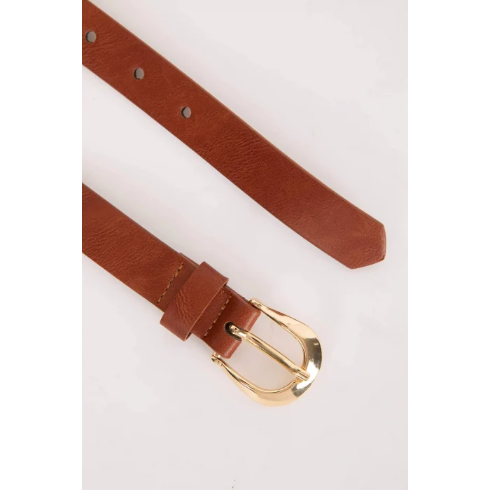 Defacto B1574 Çok Renkli Kadın Oval Toka Suni Deri 2li Günlük Kemer