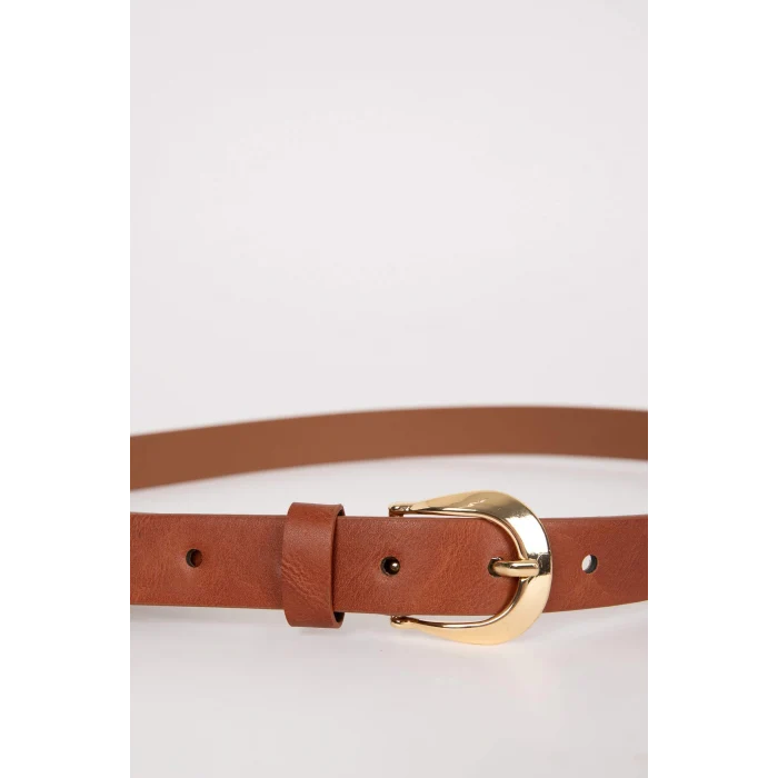 Defacto B1574 Çok Renkli Kadın Oval Toka Suni Deri 2li Günlük Kemer