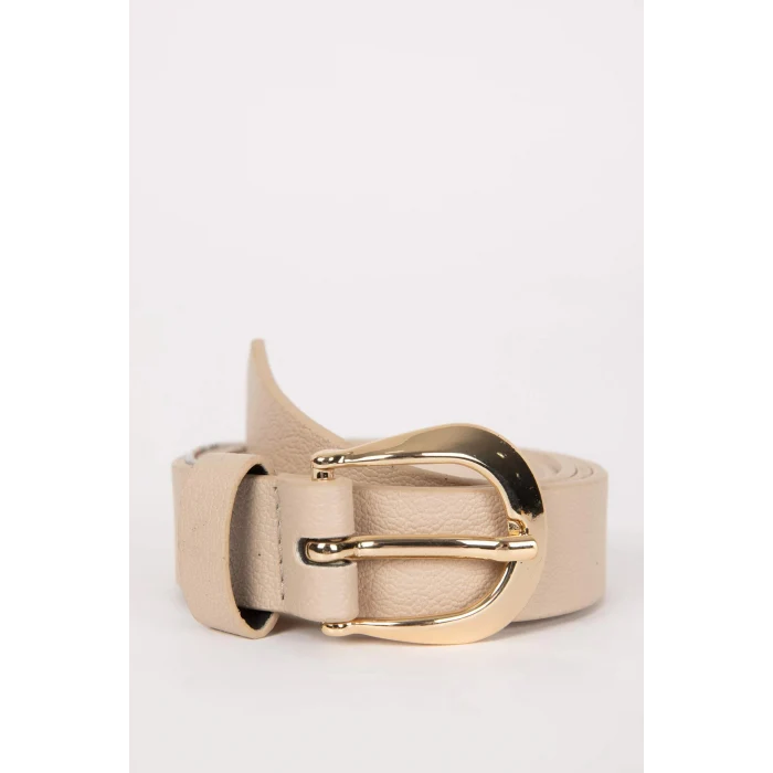 Defacto B1575 Çok Renkli Kadın Oval Toka Suni Deri 2li Günlük Kemer