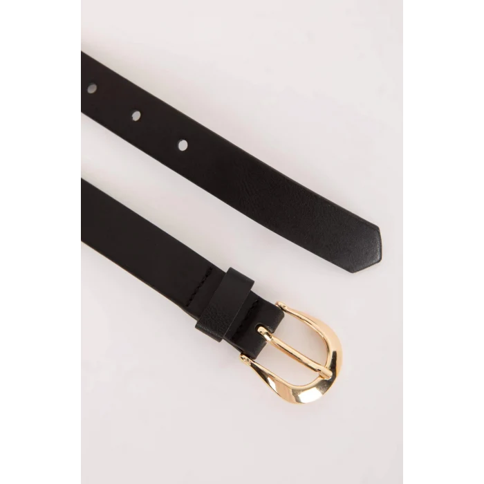 Defacto B1575 Çok Renkli Kadın Oval Toka Suni Deri 2li Günlük Kemer