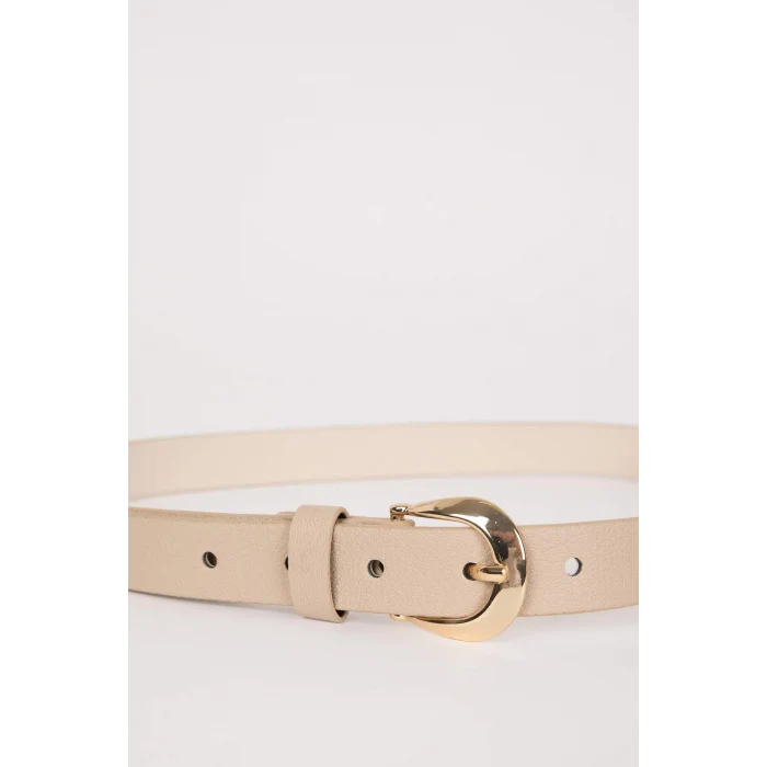 Defacto B1575 Çok Renkli Kadın Oval Toka Suni Deri 2li Günlük Kemer