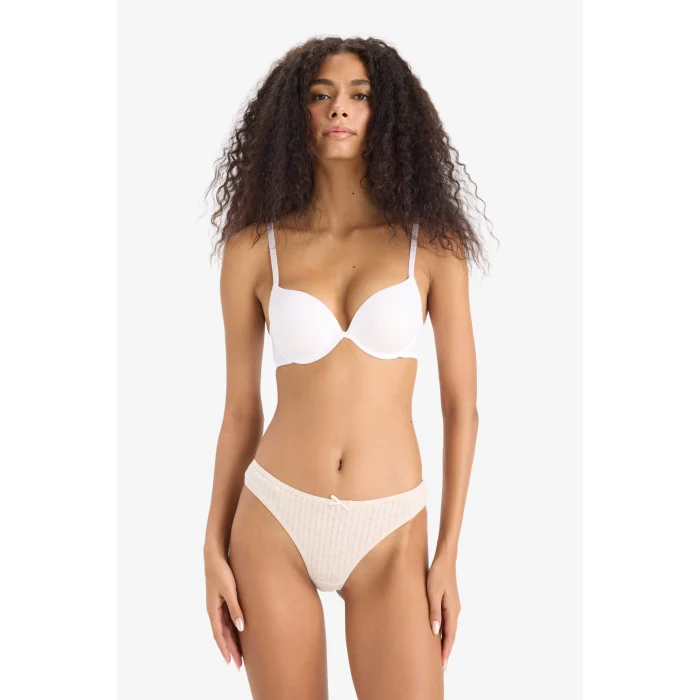 Defacto D6396 Bordo 3lü Basic Düz Brazilian Külot-Fall in Love