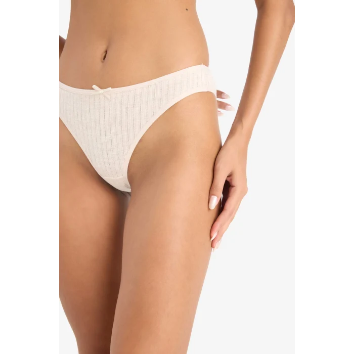 Defacto D6396 Bordo 3lü Basic Düz Brazilian Külot-Fall in Love