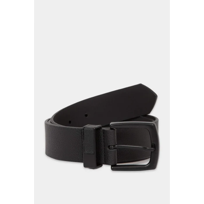 Defacto D3293 Siyah Erkek Suni Deri Jean Kemeri