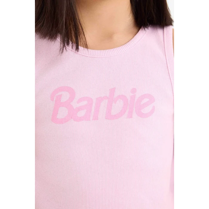 Defacto E6521 Pembe Kız Çocuk Barbie Bisiklet Yaka Atlet