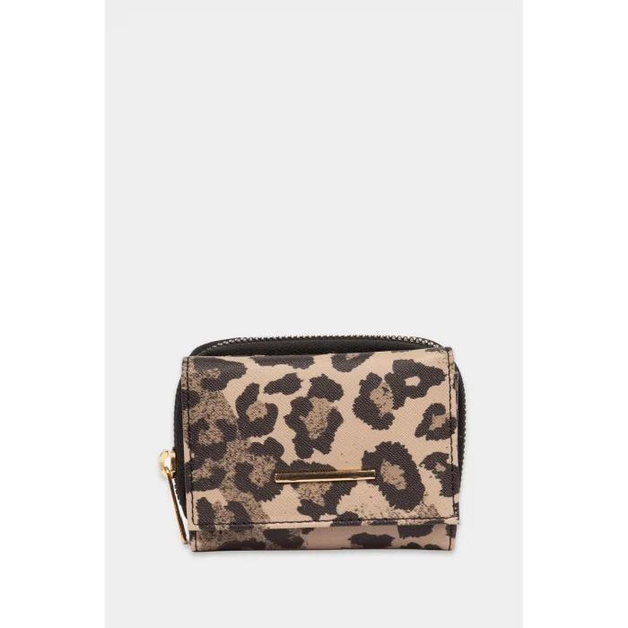 Defacto D6856 Çok Renkli Kadın Leopar Desenli Suni Deri Cüzdan