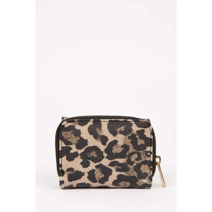 Defacto D6856 Çok Renkli Kadın Leopar Desenli Suni Deri Cüzdan