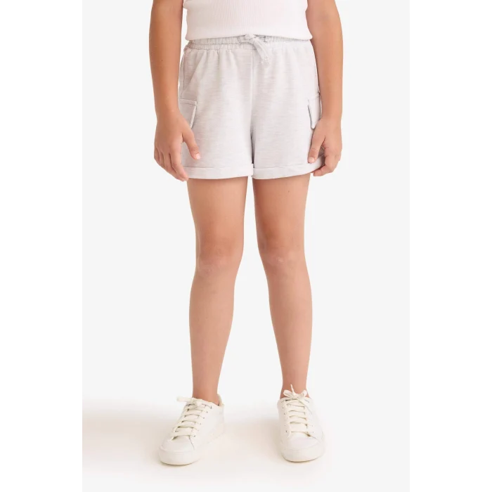 Defacto B0258 Gri Kız Çocuk Kargo Cep Şort