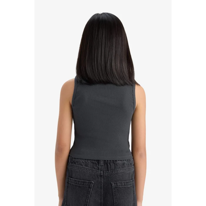 Defacto E6519 Antrasit Kız Çocuk Disney Mickey & Minnie Bisiklet Yaka Atlet