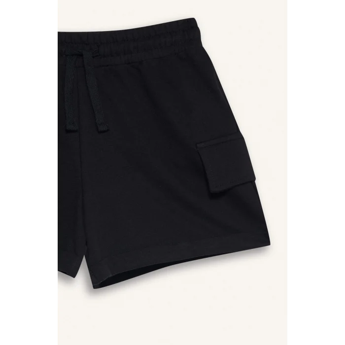 Defacto B0258 Siyah Kız Çocuk Kargo Cep Şort