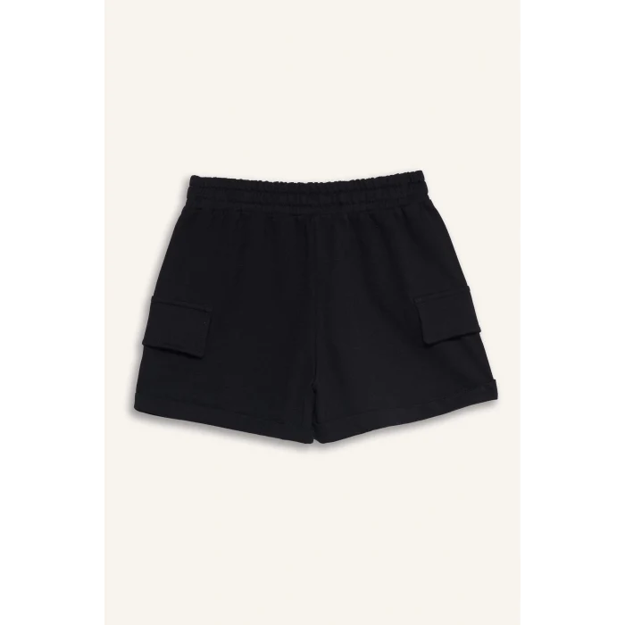 Defacto B0258 Siyah Kız Çocuk Kargo Cep Şort