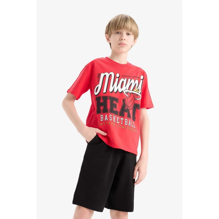 Defacto B5867 Siyah Erkek Çocuk Beli Lastikli Basic Düz Şort