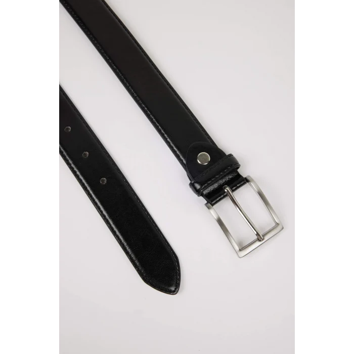 Defacto D3282 Siyah Erkek Suni Deri Günlük Kemer