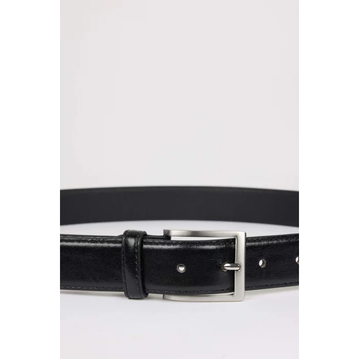 Defacto D3282 Siyah Erkek Suni Deri Günlük Kemer