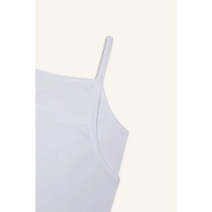 Defacto A4136 Beyaz Kız Çocuk 2li Atlet