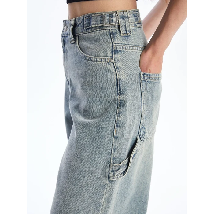 XSIDE Mavi Baggy Fit Kadın Jean Pantolon