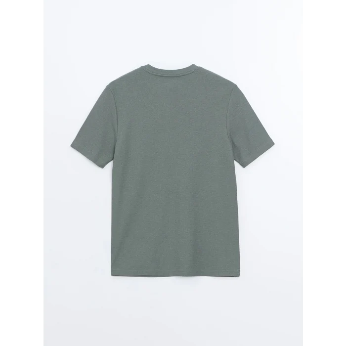 XSIDE Yeşil Bisiklet Yaka Kısa Kollu Baskılı Erkek Tişört