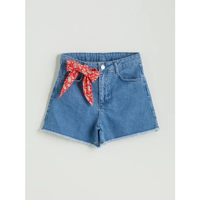 LCW Kids Mavi Kız Çocuk Jean Şort