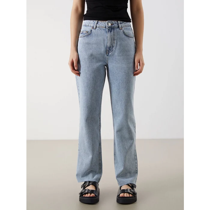 XSIDE Mavi Straight Fit Kadın Jean Pantolon