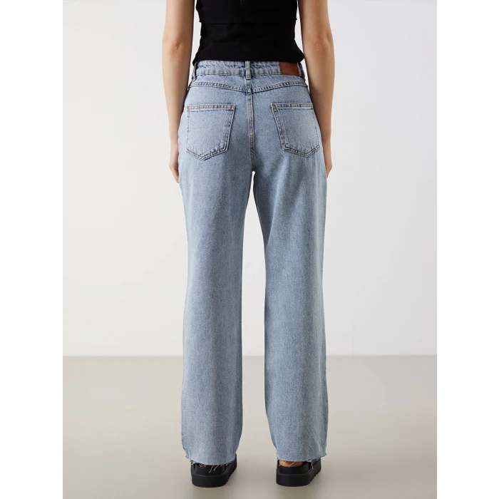 XSIDE Mavi Straight Fit Kadın Jean Pantolon