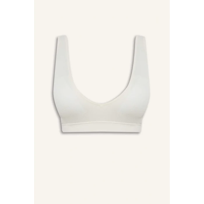Defacto C1642 Beyaz Çıkarılabilir Pedli Seamles Bra-Fall in Love