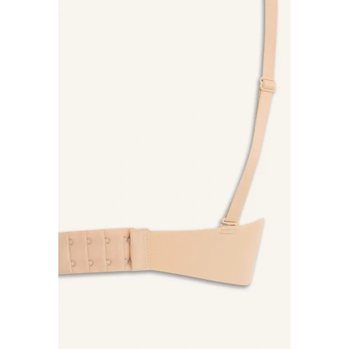 Defacto C1525 Bej Yarım Dolgulu Micro Dolgulu Push Up Tişört Bra-Fall in Love