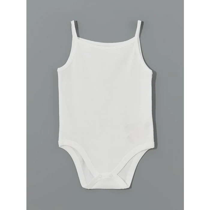 LCW baby Ekru Organik Kumaş Kız Bebek Çıtçıtlı Bodysuit 3lü