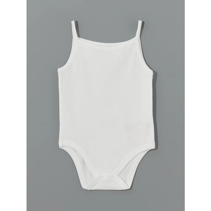 LCW baby Ekru Organik Kumaş Kız Bebek Çıtçıtlı Bodysuit 3lü