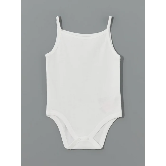 LCW baby Ekru Organik Kumaş Kız Bebek Çıtçıtlı Bodysuit 3lü