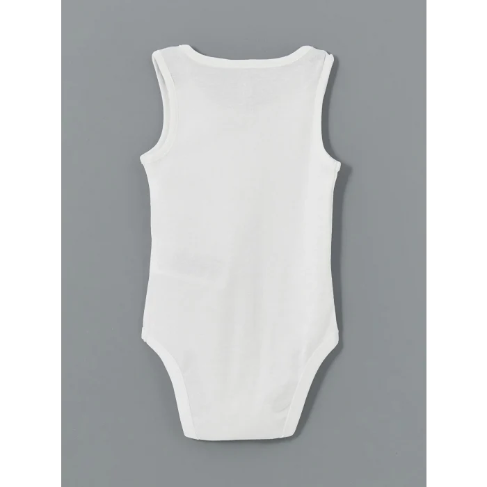 LCW baby Ekru Organik Kumaş Erkek Bebek Çıtçıtlı Bodysuit 2li