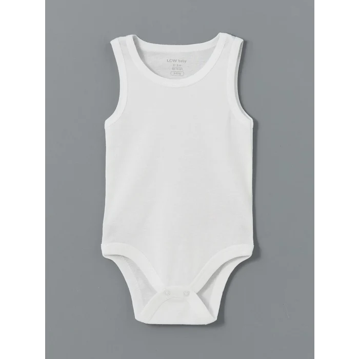 LCW baby Ekru Organik Kumaş Kız Bebek Çıtçıtlı Bodysuit 2li