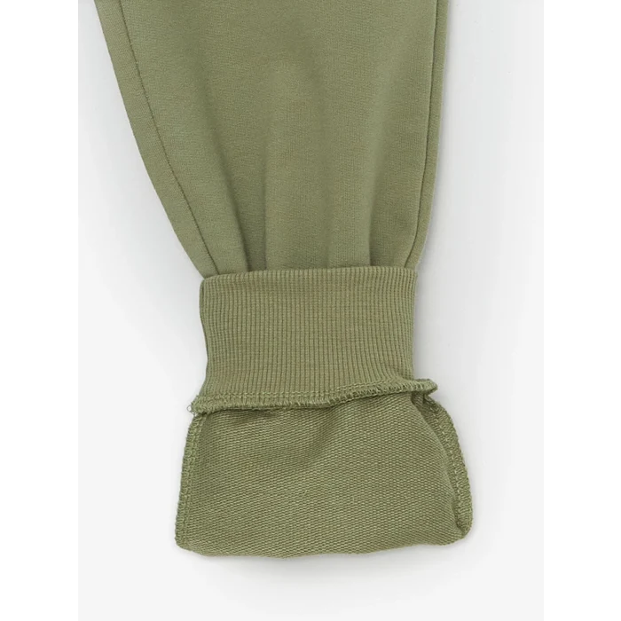 LCW Kids Ekru Bisiklet Yaka Erkek Bebek Sweatshirt ve Pantolon 2li