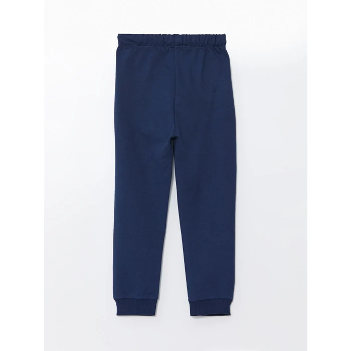 LCW Kids Gri Bisiklet Yaka Baskılı Erkek Bebek Sweatshirt ve Eşofman Alt 2li