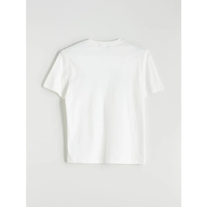 XSIDE Ekru Bisiklet Yaka Baskılı Penye Erkek Tişört