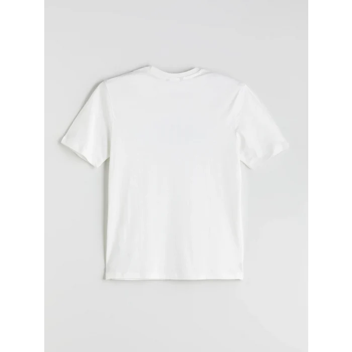 XSIDE Ekru Bisiklet Yaka Baskılı Penye Erkek Tişört