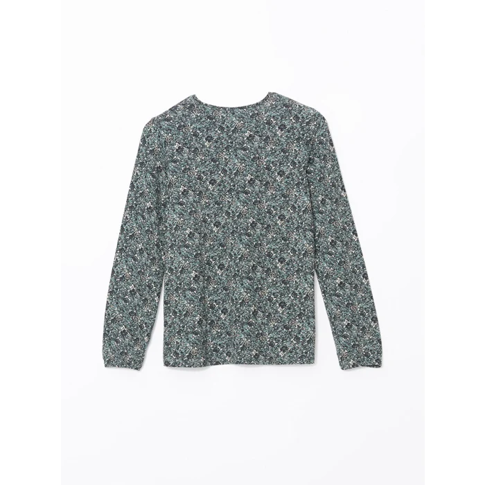 LCW Grace Haki Bağlamalı Yaka Desenli Kadın Bluz