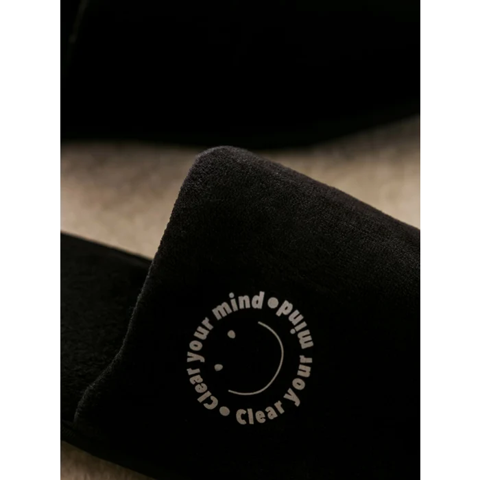 LCW STEPS Siyah Baskılı Erkek Ev Terliği