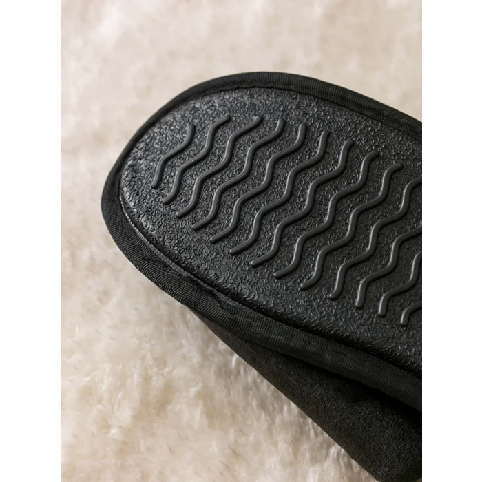 LCW STEPS Siyah Baskılı Erkek Ev Terliği