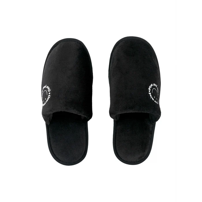 LCW STEPS Siyah Baskılı Erkek Ev Terliği