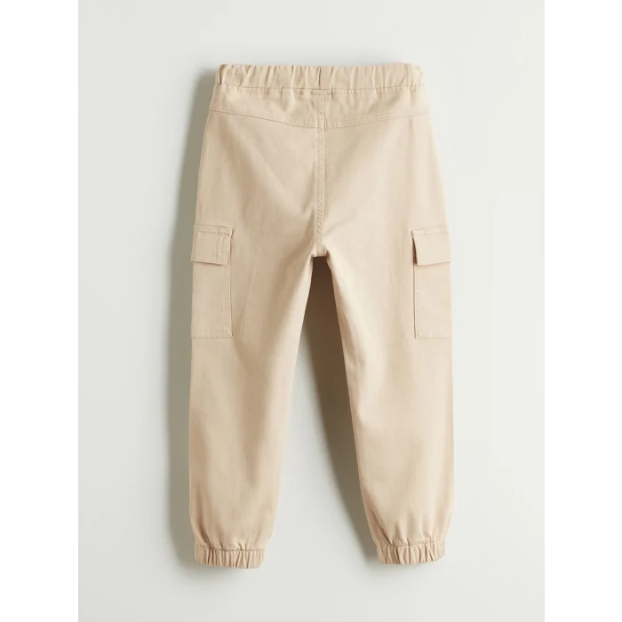 LCW Kids Bej Beli Lastikli Erkek Çocuk Kargo Jogger Pantolon