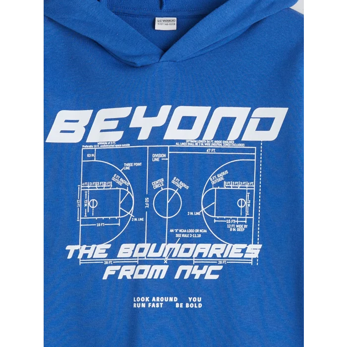 LCW Kids Mavi Kapüşonlu Erkek Çocuk Eşofman Takım