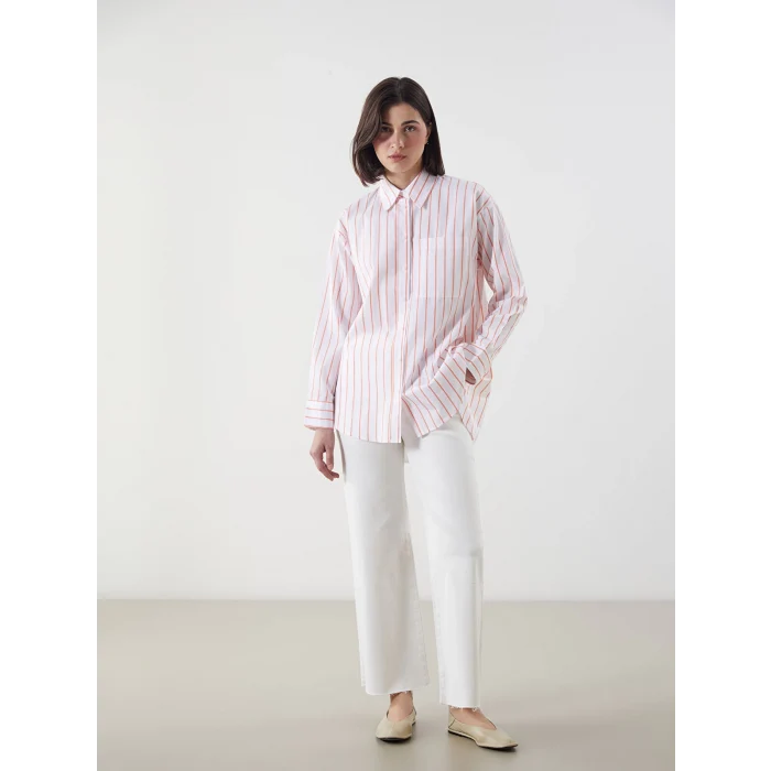 LCW Modest Beyaz Wideleg Kadın Jean Pantolon