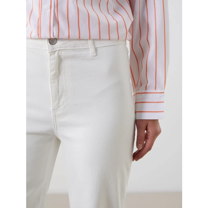 LCW Modest Beyaz Wideleg Kadın Jean Pantolon