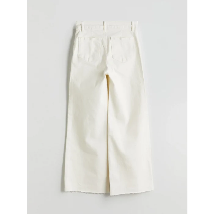 LCW Modest Beyaz Wideleg Kadın Jean Pantolon