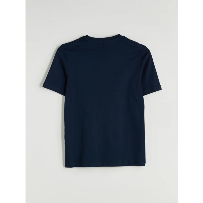 XSIDE Lacivert Bisiklet Yaka Baskılı Penye Erkek Tişört