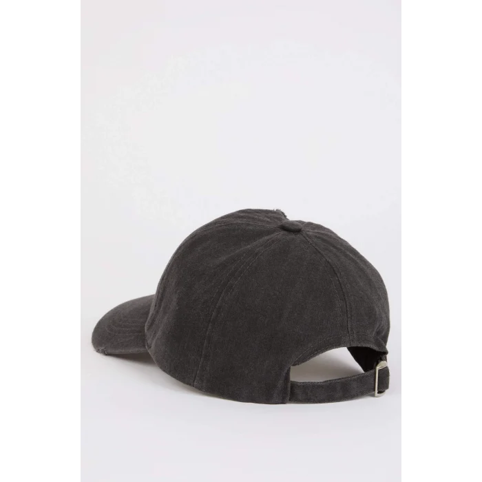 Defacto B7199 Antrasit Kadın Jean Görünümlü Cap Şapka