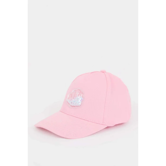 Defacto D8427 Pembe Kız Çocuk 3D Pamuklu Cap Şapka