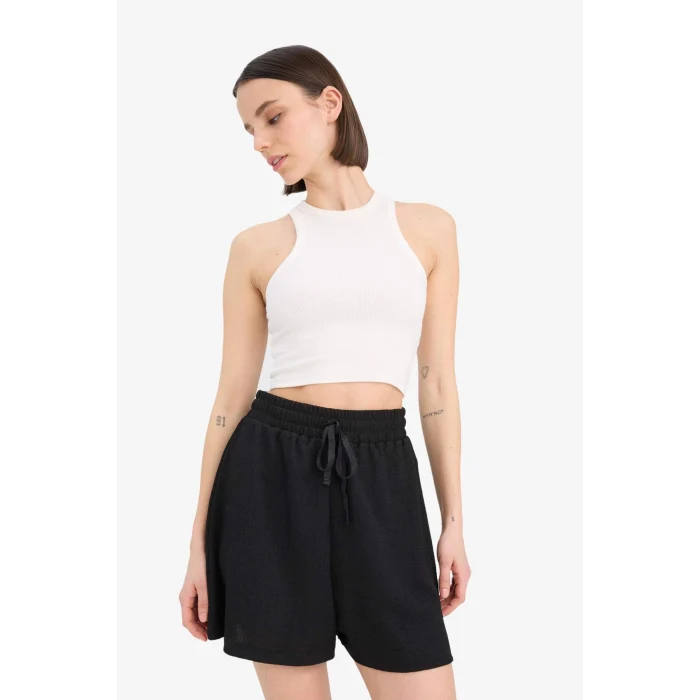 Defacto A6223 Siyah Coool Loose Fit Bürümcük Şort